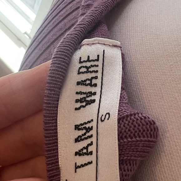 Purple Bodycon Knit Wrap Midi Sweater Dress - Picture 5 of 5